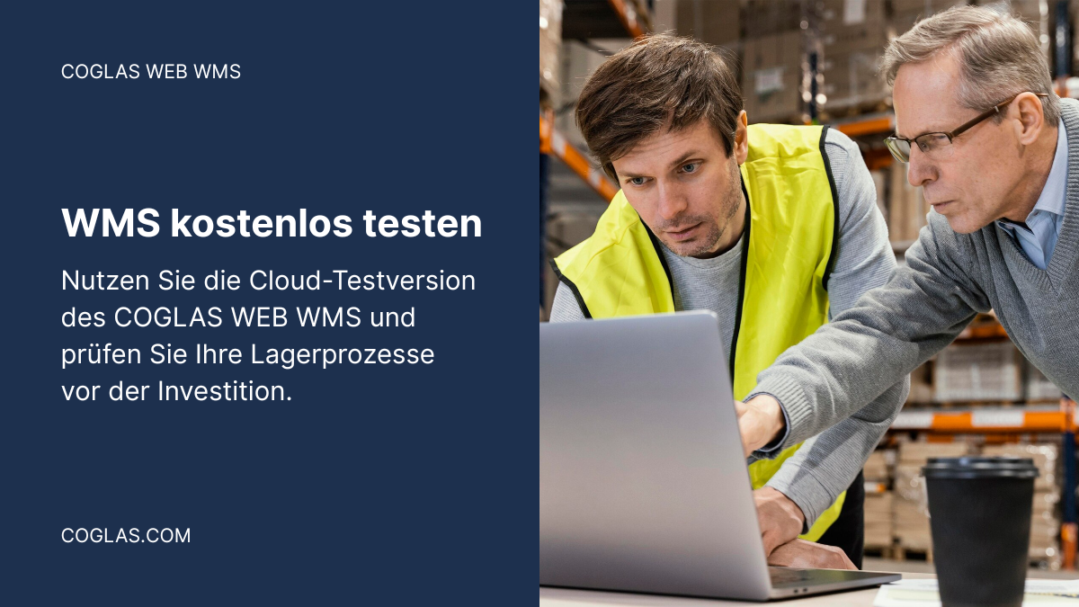 WMS kostenlos testen: Lagerverwaltungssystem vor der Investition ausprobieren 6 WMS kostenlos testen - COGLAS WEB WMS